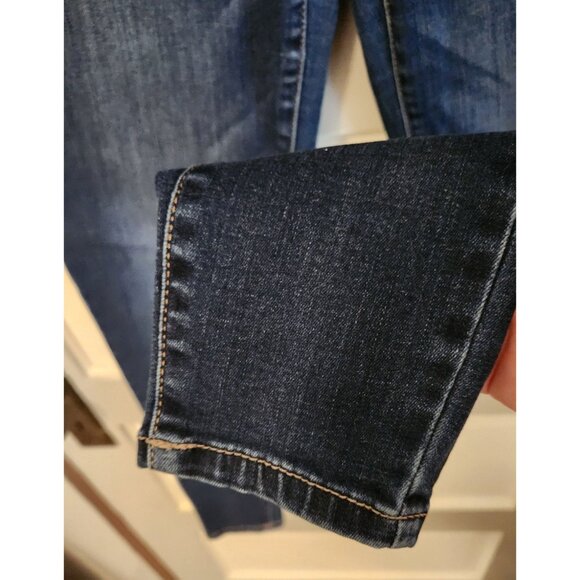 Wax Jean Butt, I Love You! Distressed Dark Blue Jeans Button Zip Size 13 (30x28) - Picture 5 of 7